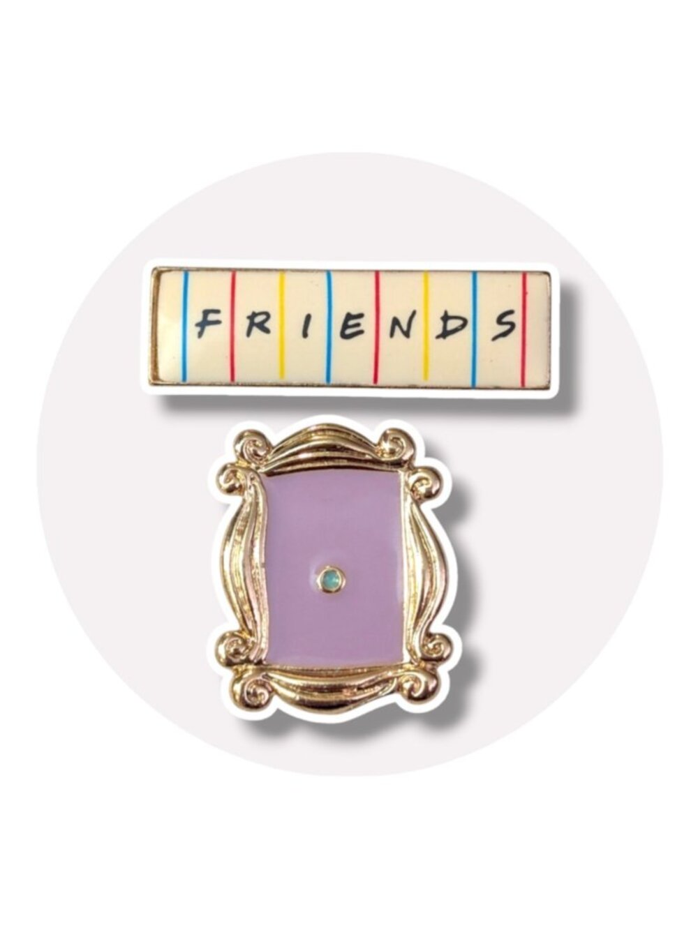 Friends Enamel Pins: Logo and Frame